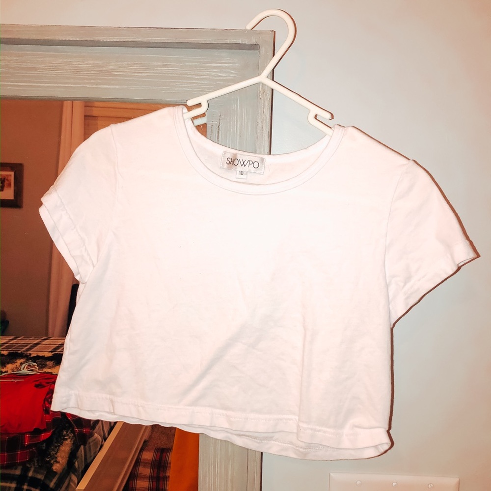 White crop top